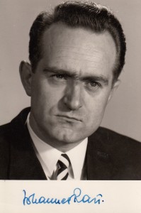 Autogrammkarte Johannes Rau