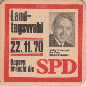 Bierdeckel Bayern 1970 RS