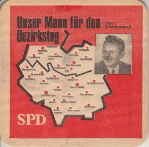 Bierdeckel Bayern 1970 VS