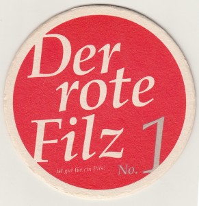 Bierdeckel Rote Filz 1 VS