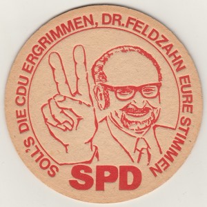 Bierdeckel - SPD  Feldzahn