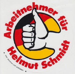 Helmut Schmidt Aufkleber Arbeiter