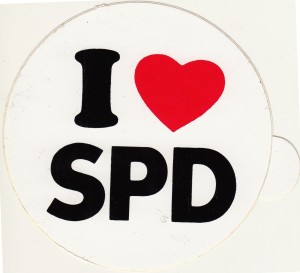 I LOVE SPD Aufkleber