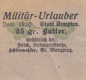 Militär Urlauber 1920