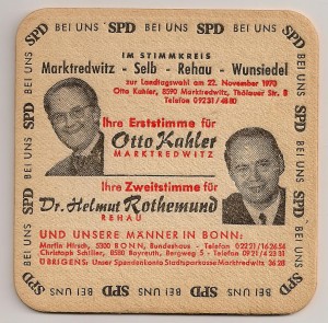 SPD - Bierdeckel - München Kommunalwahl - 1970 - RS 001