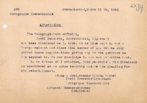 SPD - Grevenbroich - Entnazifizierung - 1946 001